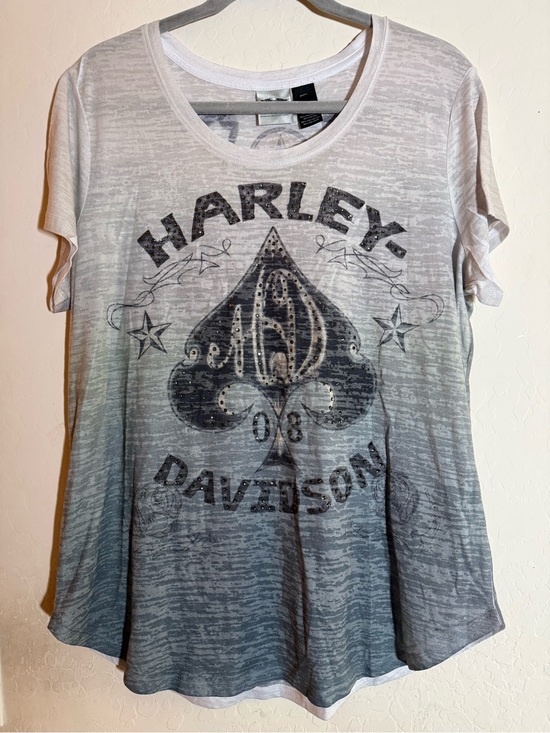 Harley-Davidson Tops - Harley-Davidson, 2X, burnout graphic tee